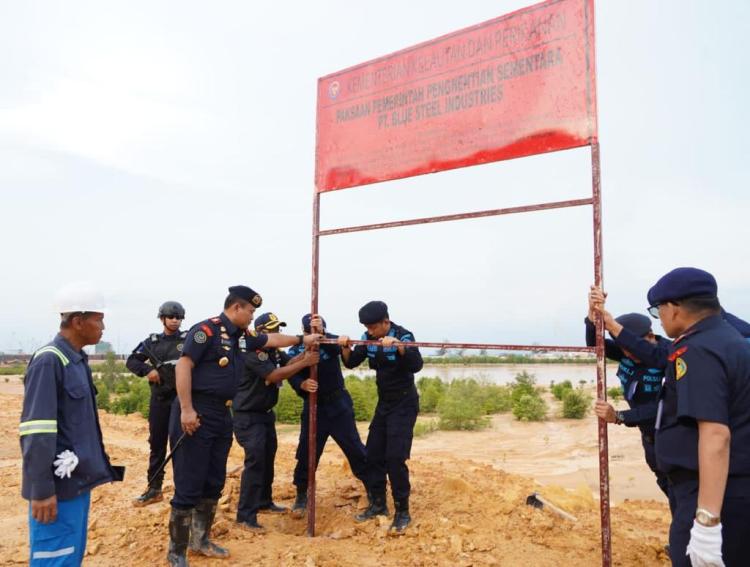 Kementerian Kelautan dan Perikanan (KKP) Hentikan Reklamasi Galangan Kapal PT. BSI di Batam