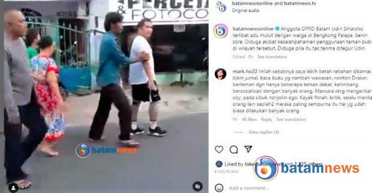 Viral, Legislator Batam Udin Sihaloho Terlibat Pertengkaran dengan Warga, Ini Penjelasannya