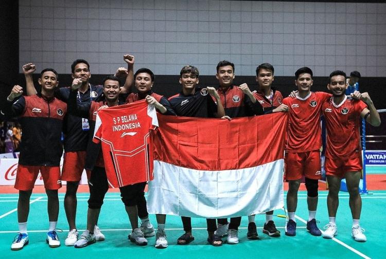 RI Raih Emas Bulutangkis Beregu Putra SEA Games 2023