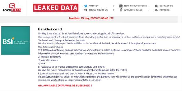 Serangan Ransomware Terhadap BSI: Gang Hacker Mengaku Meretas Layanan dan Mengancam Bocorkan Data