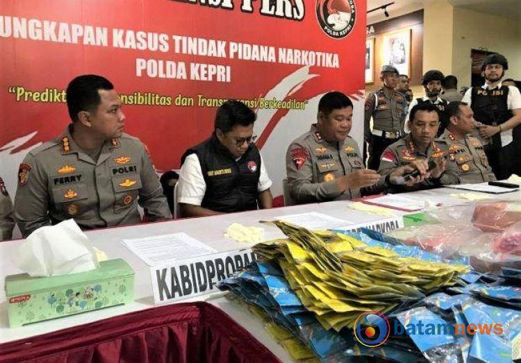 Polda Kepri Berhasil Membongkar Jaringan Peredaran Narkotika dalam Sebulan Terakhir