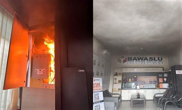 Kantor Bawaslu Provinsi Riau di Pekanbaru Terbakar, Diduga Akibat Korsleting Listrik