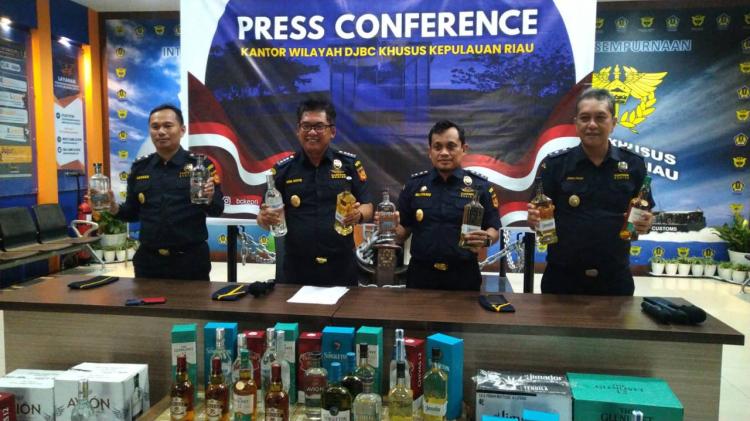 BC Kepri Gagalkan Penyelundupan Miras Senilai Rp 4,5 Miliar Tujuan Lingga