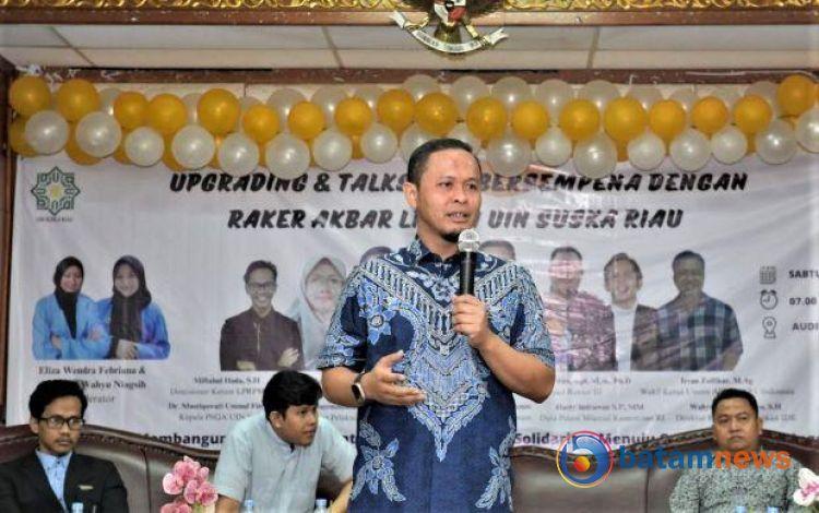 Raker LPRM UIN Suska, Agung Nugroho Bagikan Pengalaman Mengelola Organisasi