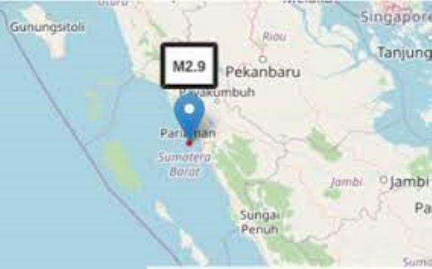 Gempa M2,9 Guncang Pariaman Sumbar pada Dini Hari