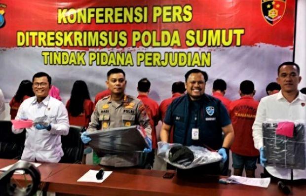 Operasi Polda Sumut Berhasil Membongkar Markas Judi Online di Medan, 10 Tersangka Diamankan Termasuk 3 Wanita