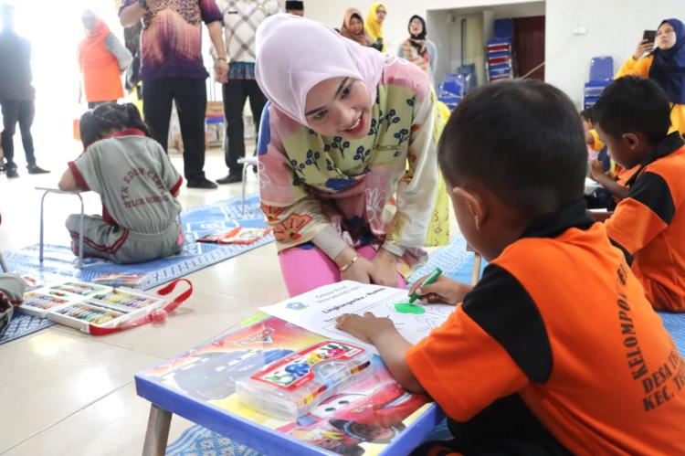 Hafizha Rahmadhani Antusias Ikuti Gebyar PAUD di Desa Sebong Lagoi Bintan