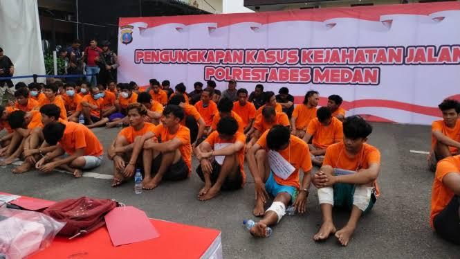 Marak Kejahatan Jalanan di Medan, Polisi Amankan 140 Tersangka dalam Sebulan
