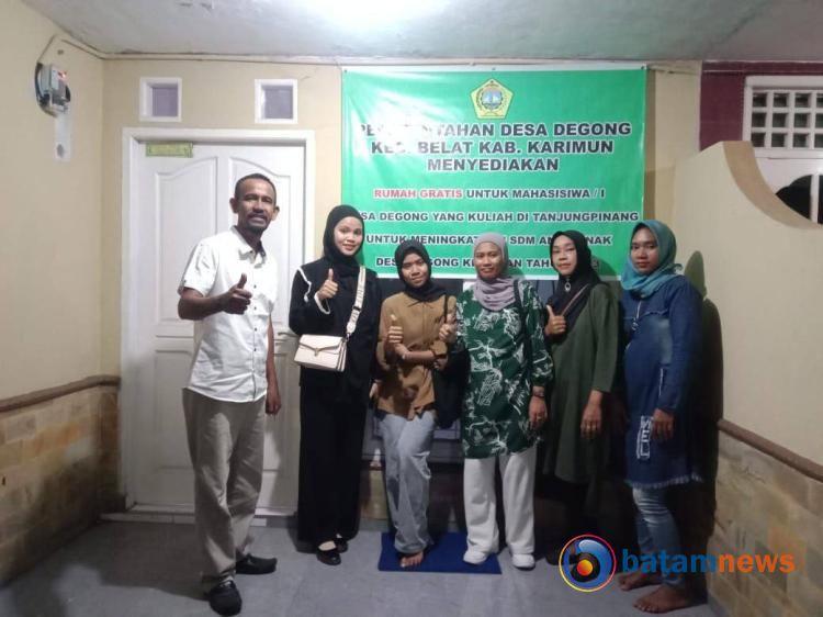 Pemdes Degong Karimun Sediakan Rumah Gratis untuk Mahasiswa Desanya di Tanjungpinang