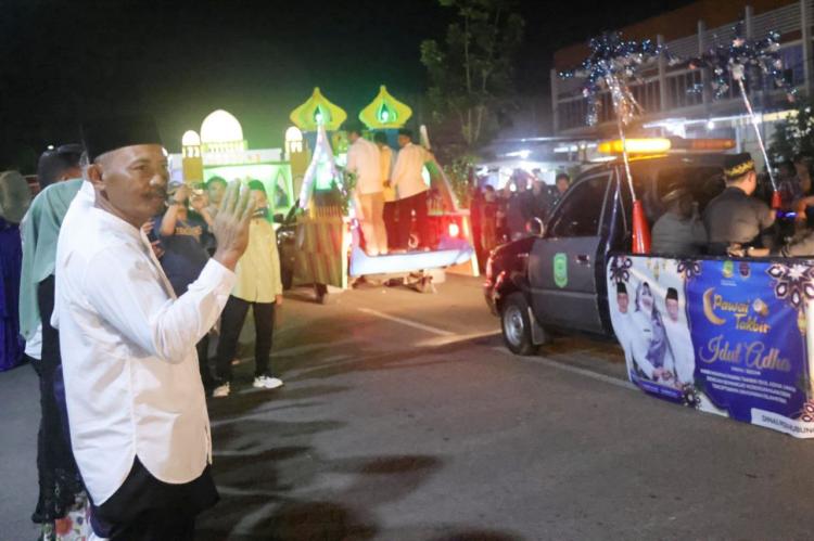 Pawai Takbir di Sei Carang, Tanjungpinang Dilepas oleh Sekdaprov Kepri Sambut Hari Raya Idul Adha 1444 H