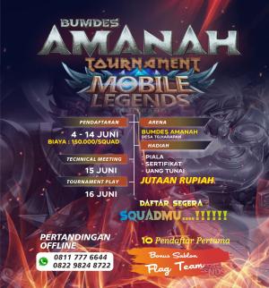 Buruan Daftar! BUMDes Amanah di Lingga Gelar Turnamen Mobile Legends, Total Hadiah Jutaan Rupiah