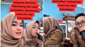 Aksi Oknum ASN Palembang Live Karaoke di Jam Kerja jadi Viral, Kecaman Pun Datang dari Netizen