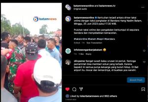 Bentrok Driver Taksi Online Vs Pangkalan di Bandara Hang Nadim, Polisi Turunkan Water Canon