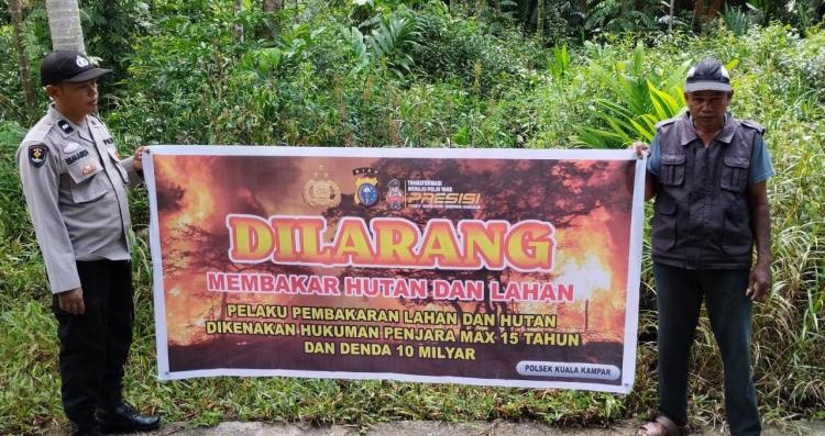 Cegah Karhutla, Polisi di Pelalawan Riau Gencar Sosialisasi ke Warga