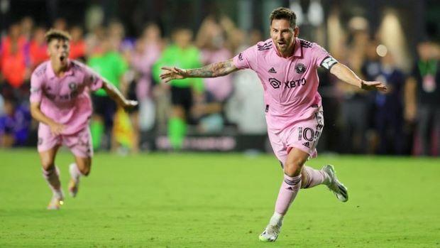Brilian! Messi Debut dan Sumbang Gol Gemilang saat Inter Miami Kalahkan Cruz Azul