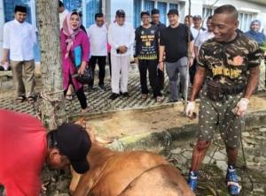 PWI Riau Melaksanakan Tradisi Kurban dengan Sembelih Sembilan Hewan