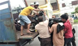 Razia Balap Liar, 12 Kendaraan Bermotor Diamankan di Pekanbaru