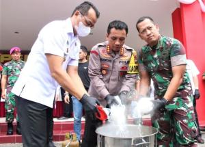 Polresta Barelang Musnahkan Sabu Seberat 23.422,5 Gram Setelah Ada Penetapan dari Kejaksaan