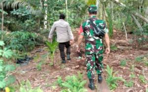 Polsek dan Koramil 015 KK Sisir Lahan Rawan Karhutla untuk Pencegahan Kebakaran Hutan dan Lahan