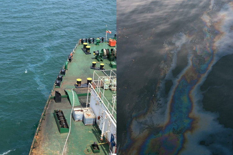 Super Tanker Berbendera Iran Diduga Buang Limbah di Perairan Batam