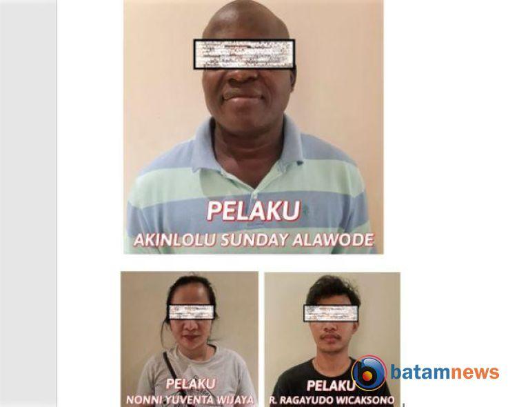 Terlibat Penipuan Warga Batam Ratusan Juta, WNA Nigeria dan 2 Pelaku Lain Diringkus Polisi