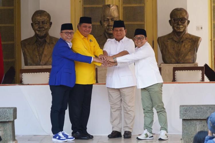 Empat Partai Besar Pendukung Pemerintahan Jokowi Resmi Dukung Prabowo Subianto sebagai Calon Presiden