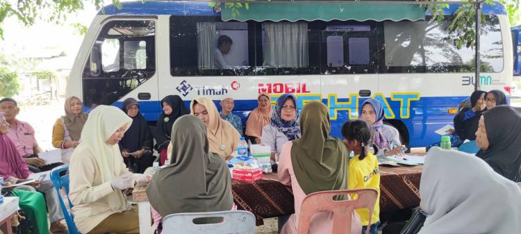 Mobil Sehat PT Timah Tbk Berikan Pemeriksaan Kesehatan Gratis untuk Warga Karimun