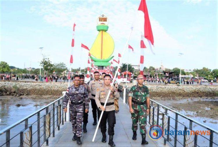 Polres Karimun Gelar Kirab Kebangsaan Merah Putih Menyongsong HUT RI ke-78