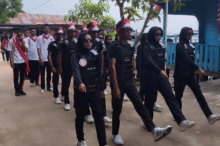 Semarak Kemerdekaan RI, SMAN 3 Senayang di Lingga Gelar Gerak Jalan Kreasi