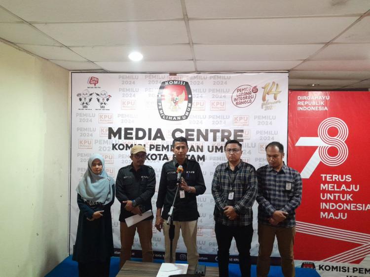 KPU Tetapkan 733 DCS Bacaleg DPRD Kota Batam untuk Pileg 2024