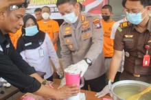 Polresta Tanjungpinang Musnahkan 3,791 kg Sabu dan 4,866 Pil Ekstasi dari Jaringan Internasional