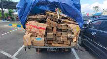 2 Pickup Pengangkut Kayu Ilegal dari Lingga Diamankan di Batam oleh Ditpolairud