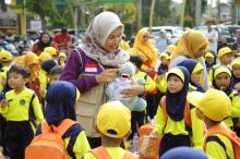 Ratusan Siswa RA Tanjungpinang Aktif dalam Kegiatan Senam Anak Sholeh dan Gosok Gigi Bersama