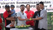 Syahid Ridho Semenisasi Jalan di Bumi Sakinah, Warga Gelar Syukuran