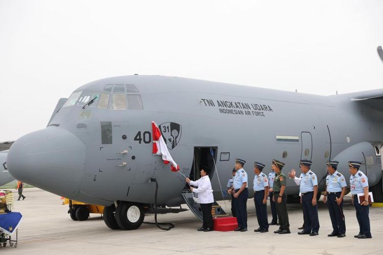 Pesawat C-130 J Super Hercules Tiba di Tanjungpinang