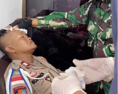 Cerita Polisi Joker Supriadi Jadi Korban Lemparan Batu Saat Unjuk Rasa di BP Batam