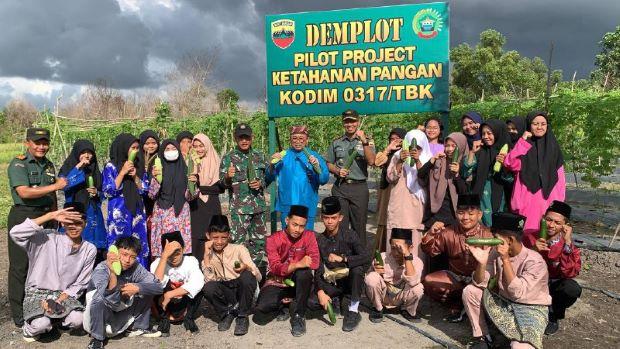 Pilot Project Ketahanan Pangan Kodim 0317/TBK: Sukses, Panen Berlimpah di Karimun