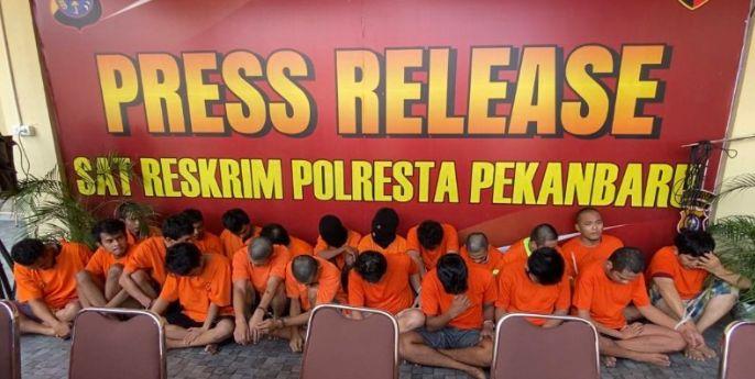 Polresta Pekanbaru Ungkap 27 Kasus Kejahatan Selama September 2023, Didominasi Curat