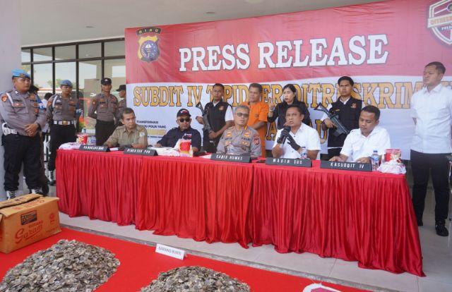 Ditreskrimsus Polda Riau Gagalkan Penyelundupan 41 Kilogram Sisik Trenggiling Asal Sumut