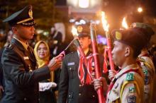 Pawai Obor Meriahkan Malam Perayaan 17 Agustus di Karimun