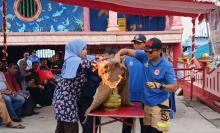 BPBD dan Damkar Karimun Berikan Pelatihan Proteksi Kebakaran ke Masyarakat Meral