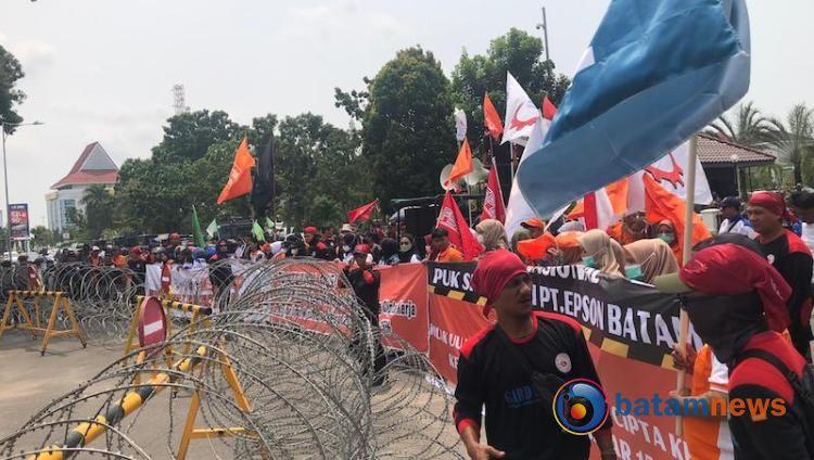 Buruh di Kota Batam Kembali Gelar Aksi, Tuntut Pencabutan Omnibus Law dan Kenaikan Upah Minimum