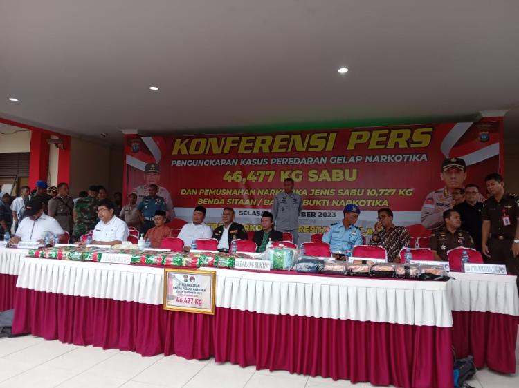 Kronologi Pengungkapan 47 Kilogram Narkotika Jenis Sabu di Kota Batam dengan Belasan Tersangka