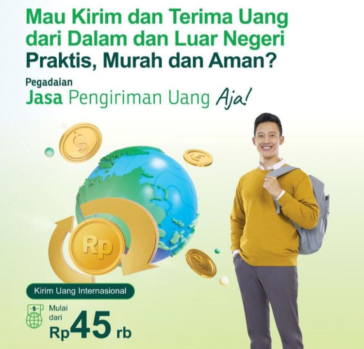 Pegadaian Luncurkan Jasa Pengiriman Uang Internasional dan Domestik yang Praktis, Murah, dan Aman