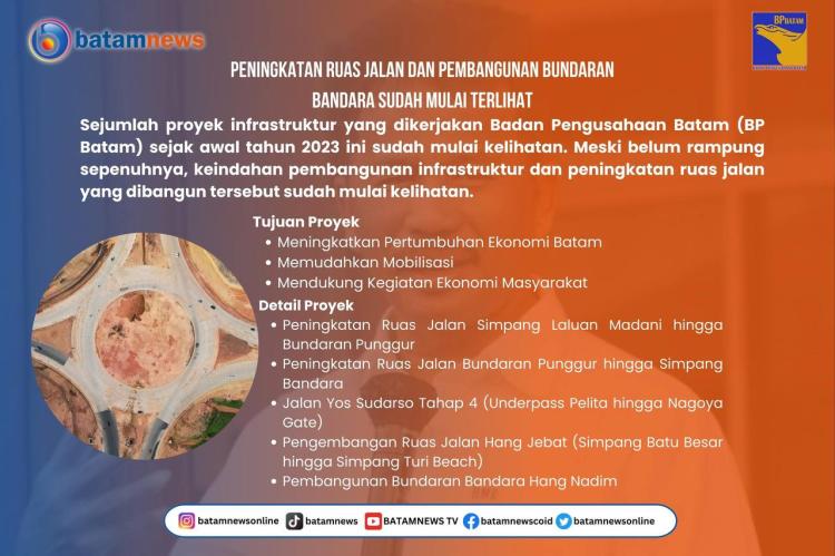 INFOGRAFIS: Peningkatan Ruas Jalan dan Pembangunan Bundaran Bandara Sudah Mulai Terlihat