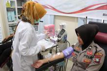 Polres Bintan Gelar Bakti Kesehatan Donor Darah Peringati HUT Humas Polri ke-72