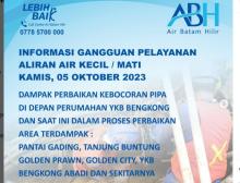 Air Batam Hilir umumkan Kebocoran Pipa DCIP, Ini Daerah Terdampak