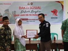 HUT Ke-72 Humas Polri, Polres Natuna Santuni Ponpes Madinatunnajah