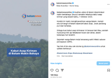 Kabut Asap di Batam Semakin Berbahaya: Sejumlah Warga Jatuh Sakit