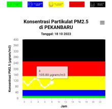 Kualitas Udara Kota Pekanbaru Masih Tidak Sehat, Masyarakat Diimbau Waspada